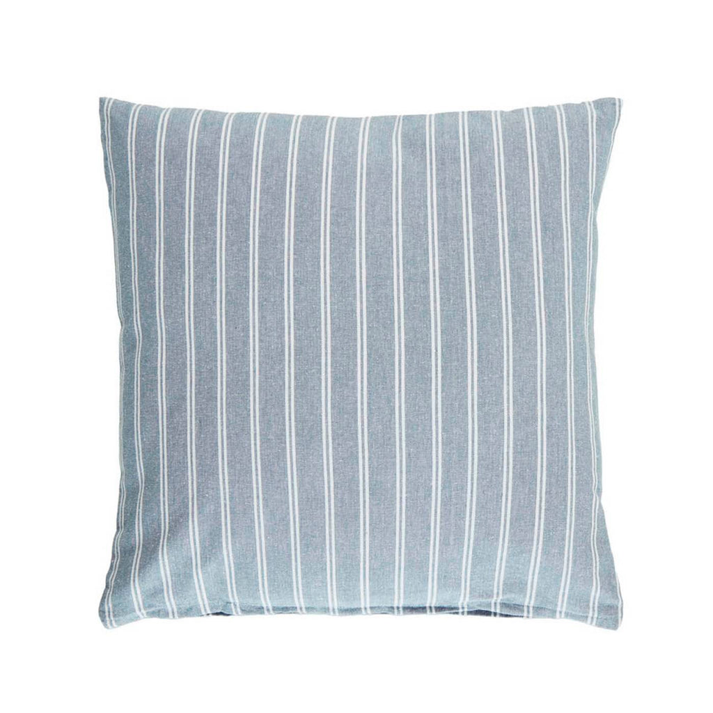Coussin Coton - Rayé Bleu