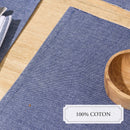 Ensemble De 4 Sets De Table - Chambray - Bleu Foncé