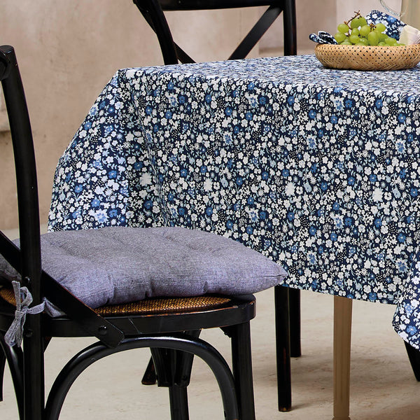 Sauter - Galette De Chaise - Chambray Blue - 100% Coton - Bleu Foncé