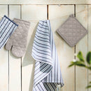 Ensemble Tablier, Gant De Cuisine & Manique - Chambray - Taupe