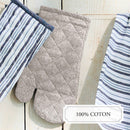 Ensemble Tablier, Gant De Cuisine & Manique - Chambray - Taupe