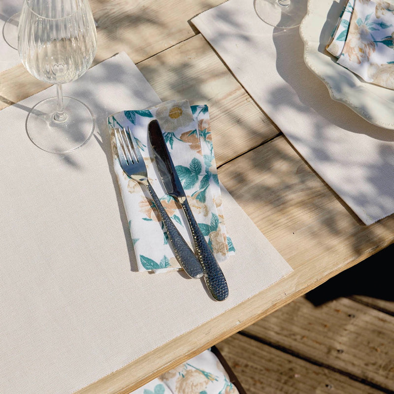 Ensemble De 4 Sets De Table - Chambray - Taupe