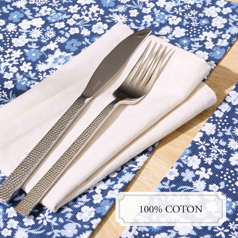 Set De 6 Serviettes - Chambray - Blanc Cassé