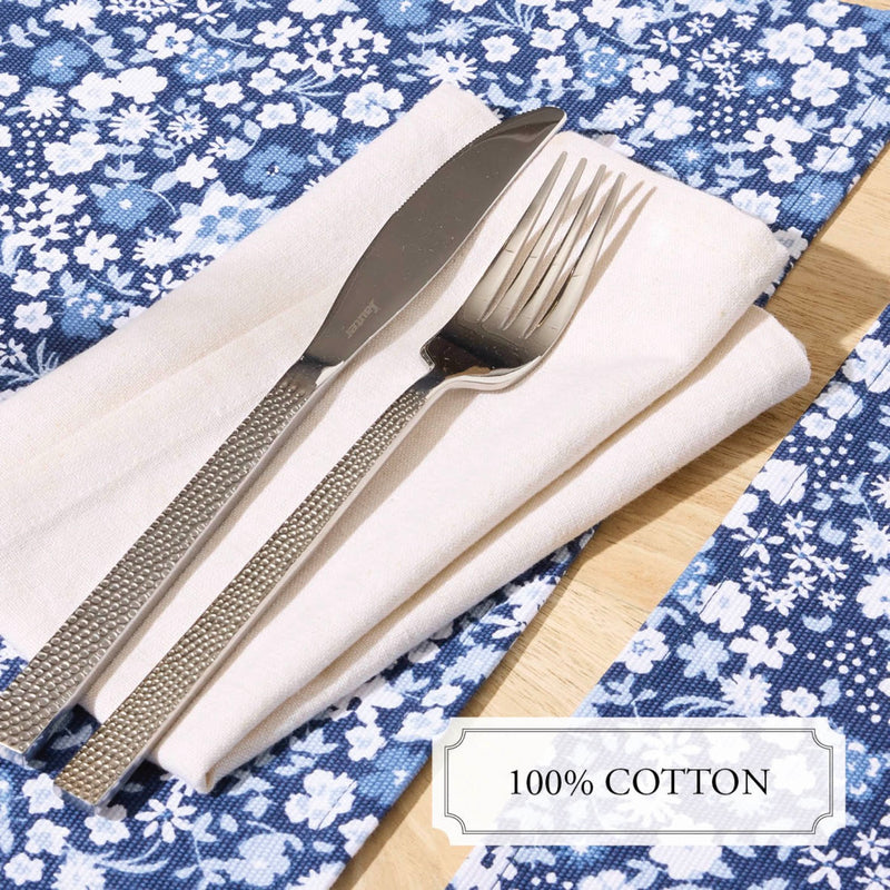 Set De 6 Serviettes - Chambray - Blanc Cassé