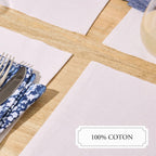 Juego de 4 manteles individuales - Chambray - Blanco roto