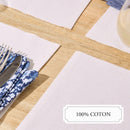 Ensemble De 4 Sets De Table - Chambray - Blanc Cassé