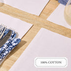 Juego de 4 manteles individuales - Chambray - Blanco roto