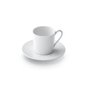 Set De 6 Tasses À Café Avec Soucoupe - Martelé - Blanc