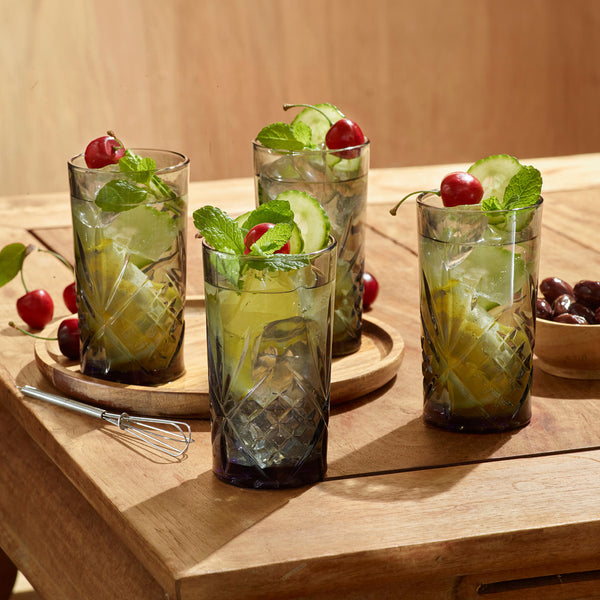 Art Culinaire - Set Di 4 Bicchieri Alti - Spirit Dia - Vetro - Grigio Fumé