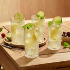 Art Culinaire - Sæt Med 4 Høje Glas - Spirit Dia - Glas - Transparent