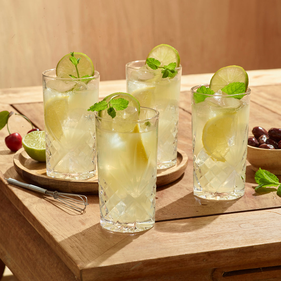 Art Culinaire - Sæt Med 4 Høje Glas - Spirit Dia - Glas - Transparent