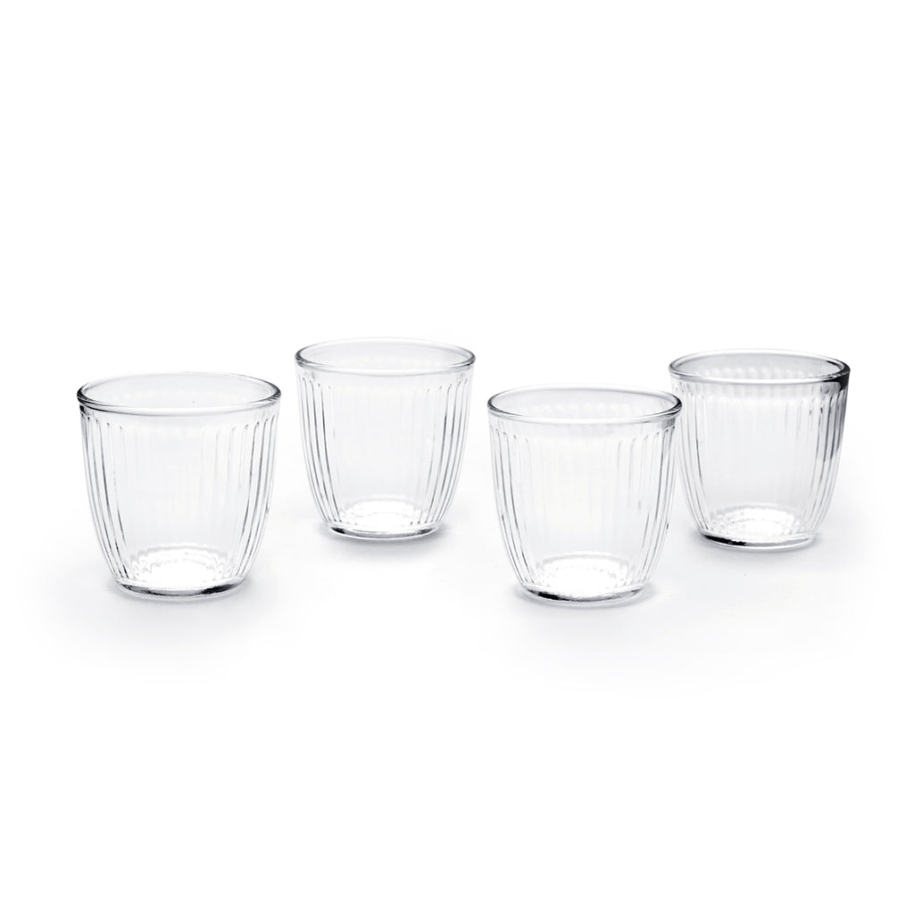 Set de 4 Gobelets Bas - Rayon Dia - Verre - Transparent