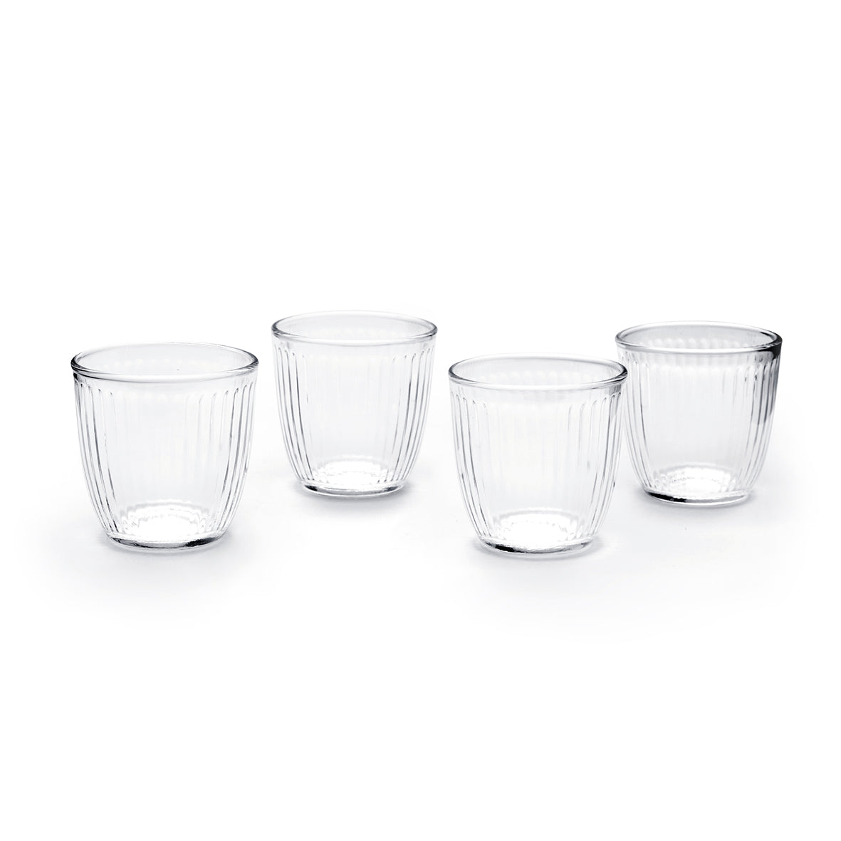 Set de 4 Gobelets Bas - Rayon Dia - Verre - Transparent