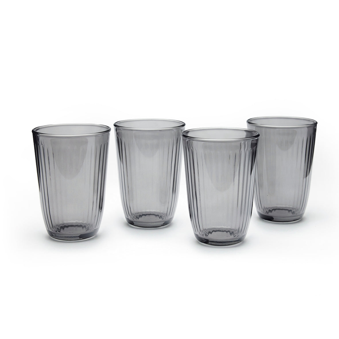 Art Culinaire - Sæt Med 4 Høje Glas - Rayon Dia - Glas - Mørkegrå