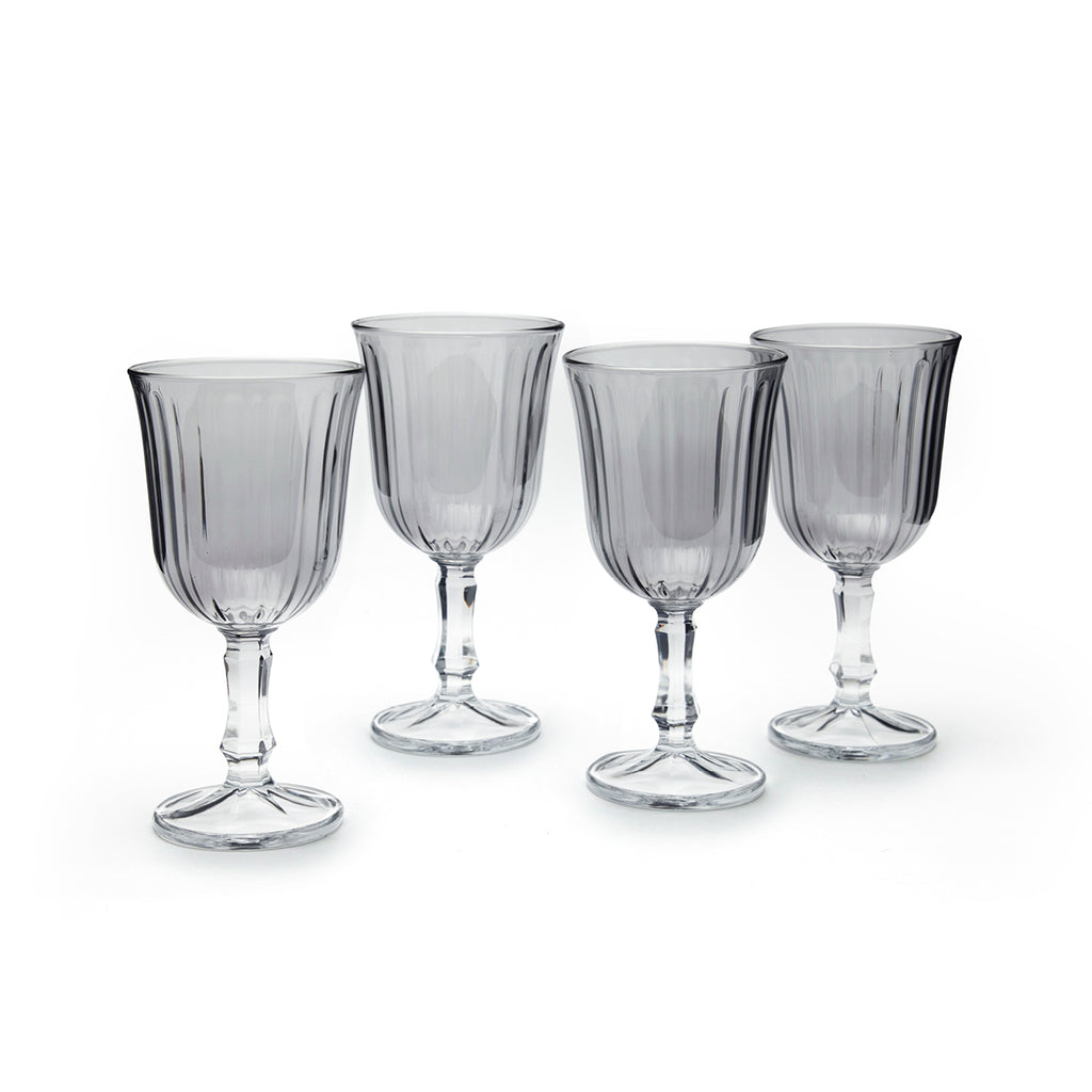 Art Culinaire - Set De 4 Copas De Vino - Rayon Dia - Vidrio - Gris Oscuro