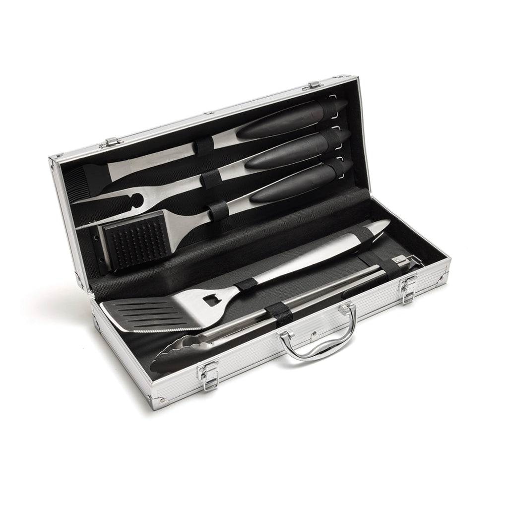 Art Culinaire - 6-teiliges Grillbesteck-Set - Grill - Edelstahl 430 - Silber