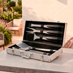 Art Culinaire - 6-teiliges Grillbesteck-Set - Grill - Edelstahl 430 - Silber