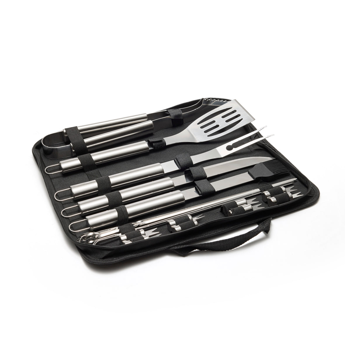 Art Culinaire - 19-Teiliges Grillbesteck-Set - Grill - Edelstahl 420 - Silber