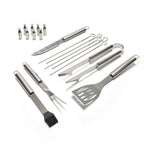 Art Culinaire - 19-Teiliges Grillbesteck-Set - Grill - Edelstahl 420 - Silber