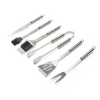 Art Culinaire - 7-Piece Barbecue Tool Set - Grill - 420 Stainless Steel - Silver