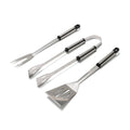 Set d'Ustensiles pour Barbecue 3 Pièces - Grill - Acier Inoxydable 420 - Argent