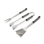 Set d'Ustensiles pour Barbecue 3 Pièces - Grill - Acier Inoxydable 420 - Argent