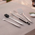 Art Culinaire - Set Di Utensili Da Barbecue 4 Pezzi - Grill - Acciaio Inossidabile - Argento