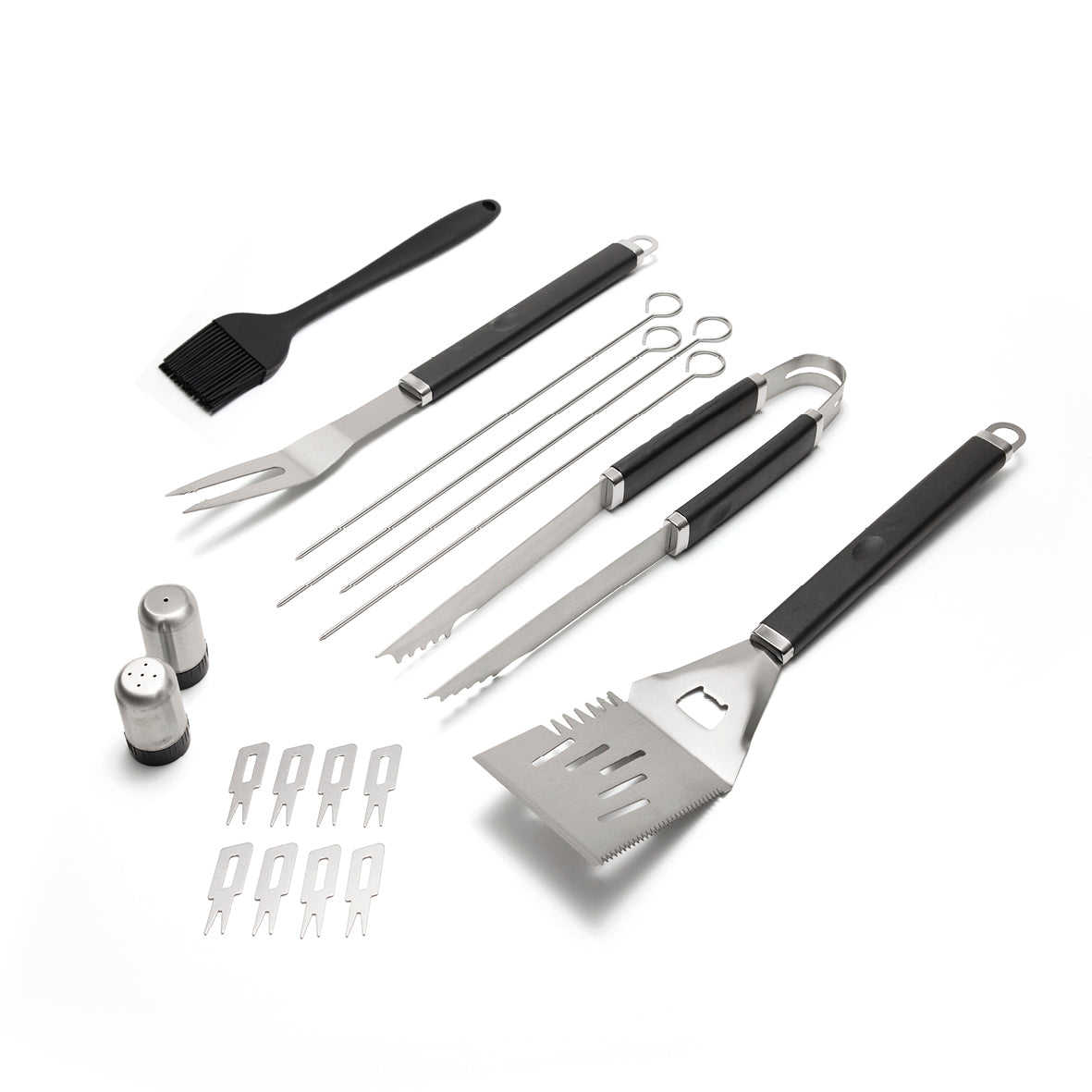 Art Culinaire - Grillbesteck-Set 12-teilig - Grill - Edelstahl - Silber