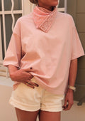 Foulard bandana rose clair