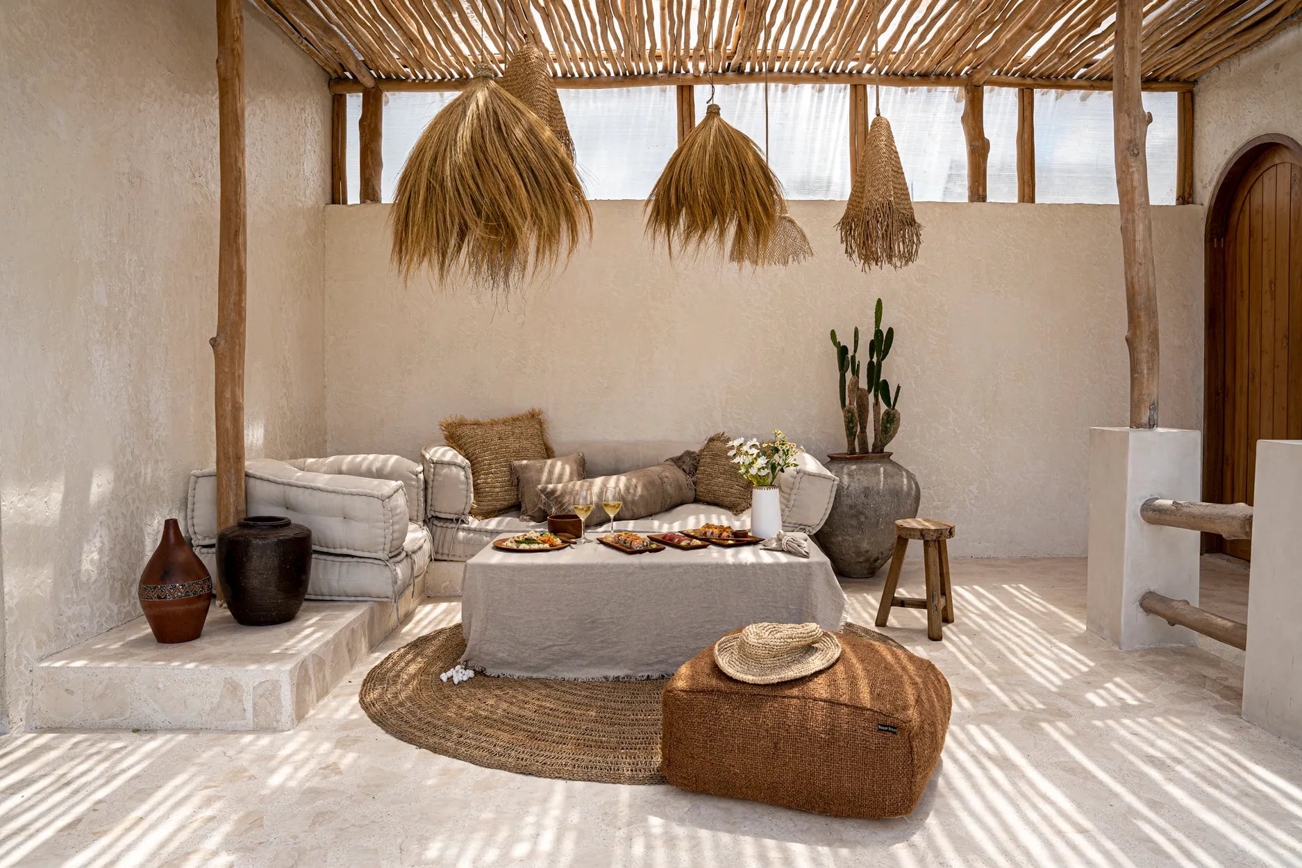 La Pantalla Rayung Hut - Natural - M