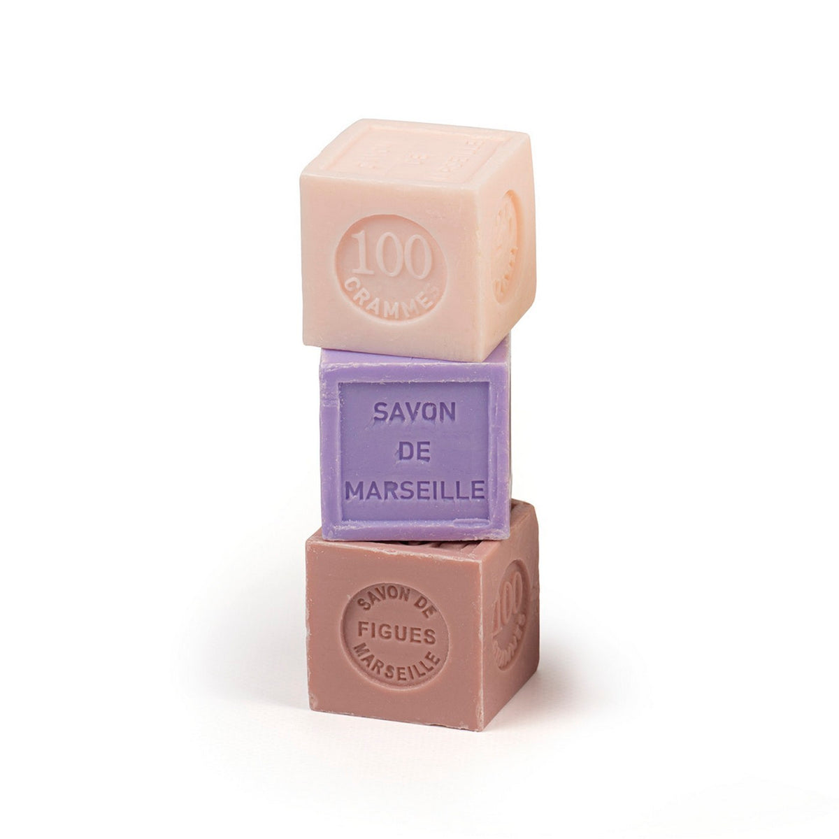Pack De 3 Savons De Marseille Solides Fleuris - -