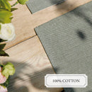 Set De Table Coton - Chambray Vert Foncé