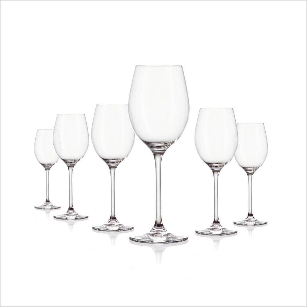 Set of 6 White Wine Glasses - Prestige - Clear