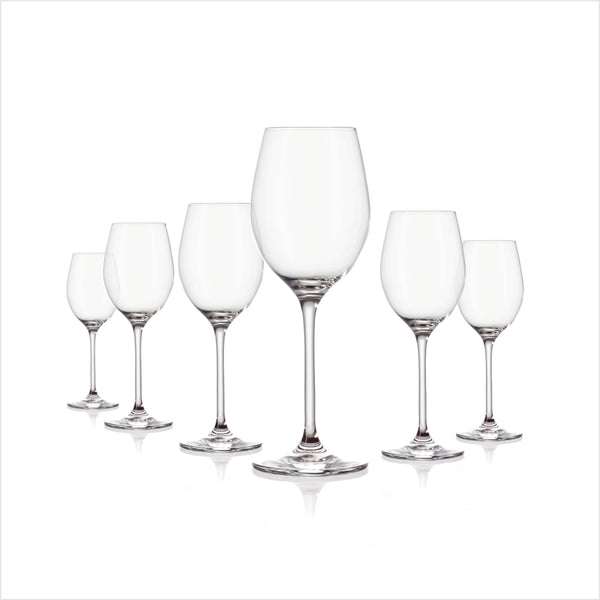 Set of 6 White Wine Glasses - Prestige - Clear