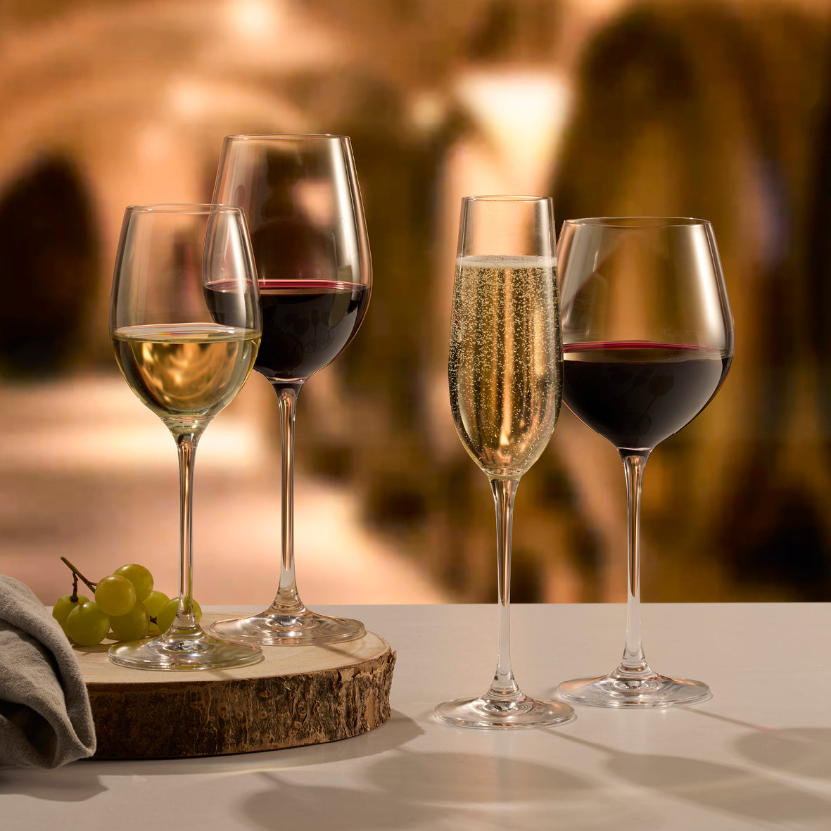 Set of 6 White Wine Glasses - Prestige - Clear