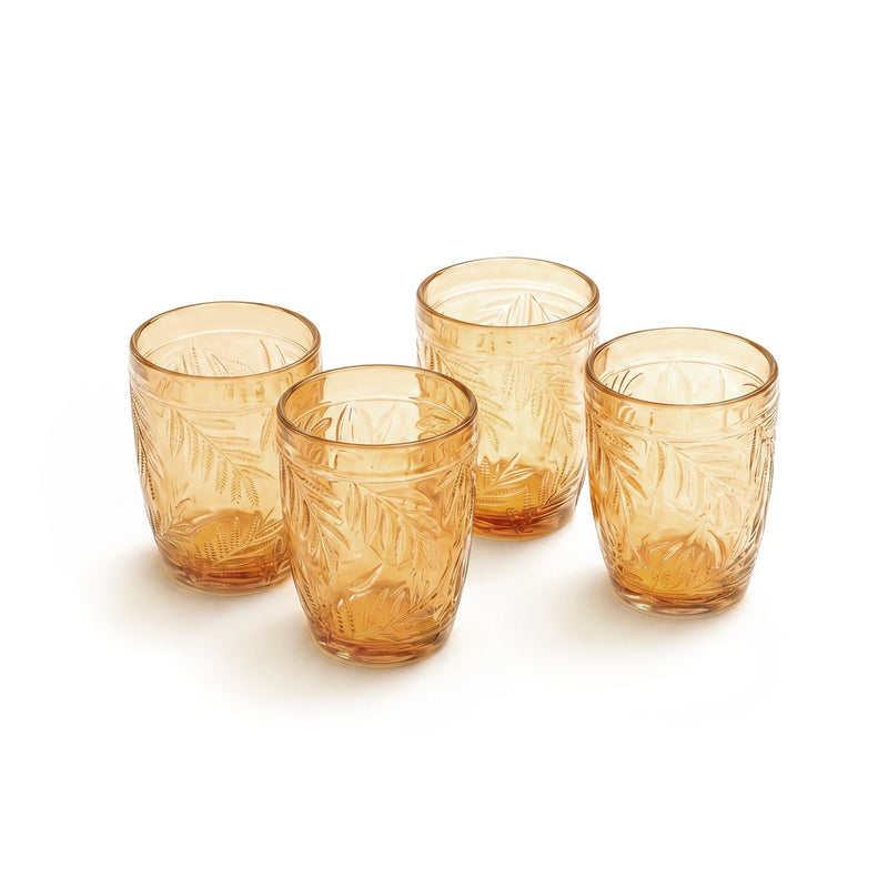 Lot De 4 Gobelets Bas - Oasis Ambre
