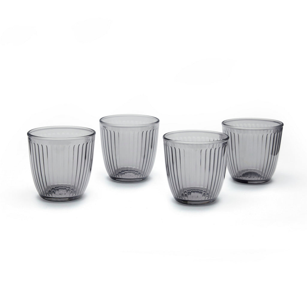 Lot De 4 Gobelets Bas - Gris Foncé