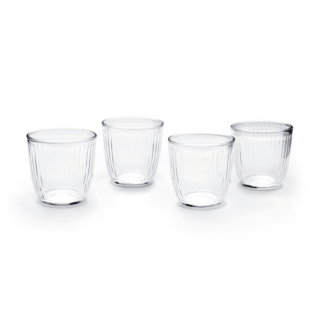 Lot De 4 Gobelets Bas - Transparent