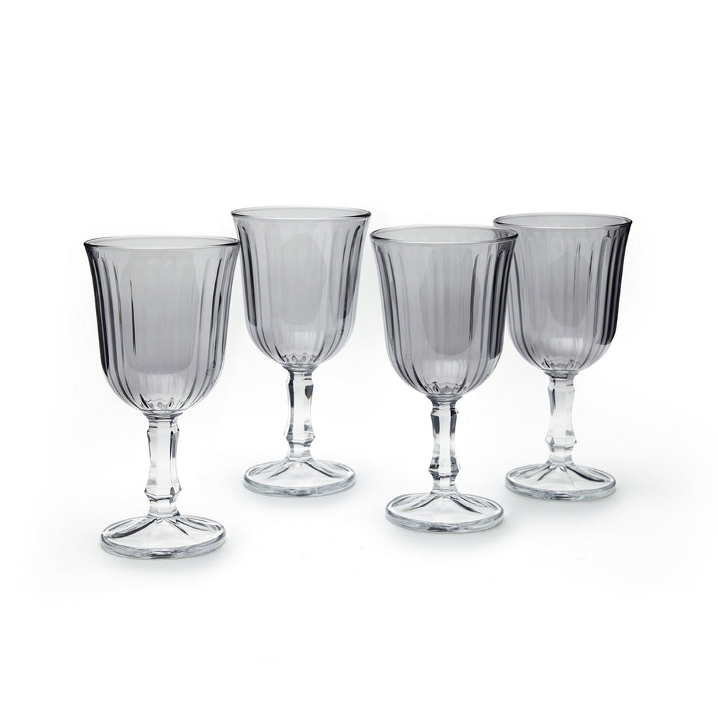 Lot De 4 Verres À Vin - Gris Foncé