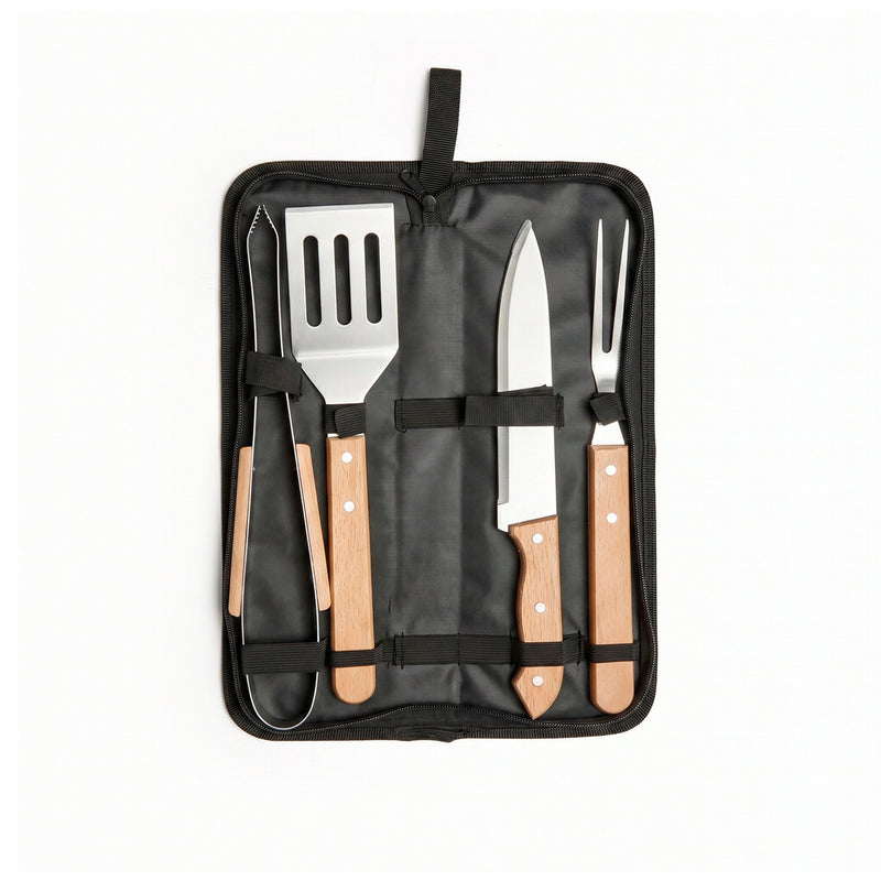 Ensemble D'Ustensiles Pour Barbecue 5 Pcs - Grill Marron
