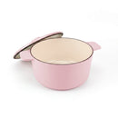 Cocotte Ronde Avec Couvercle - Enamel Rose