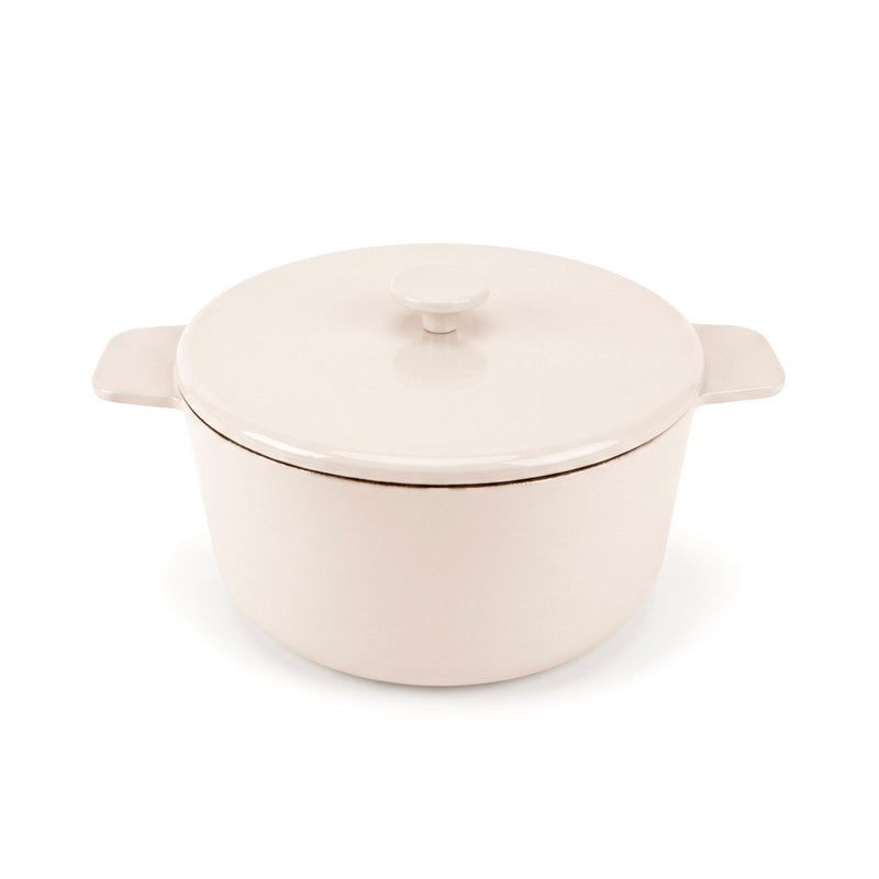 Cocotte Ronde Avec Couvercle - Enamel Crème