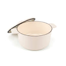 Cocotte Ronde Avec Couvercle - Enamel Crème