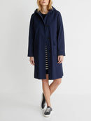Abrigo largo Ct - Azul oscuro liso - Mujer