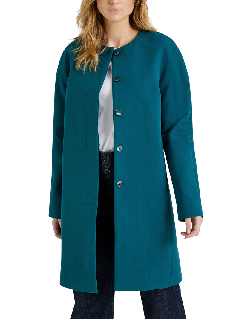 Cyrillus - Manteau Ss Col - Vert Vif Uni - Femme