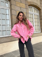 Candy Pink Celeste Denim Jacket