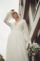 Robe Longue Clemence - Blanc Soie