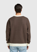 Pull Col Rond Contrast - Brown