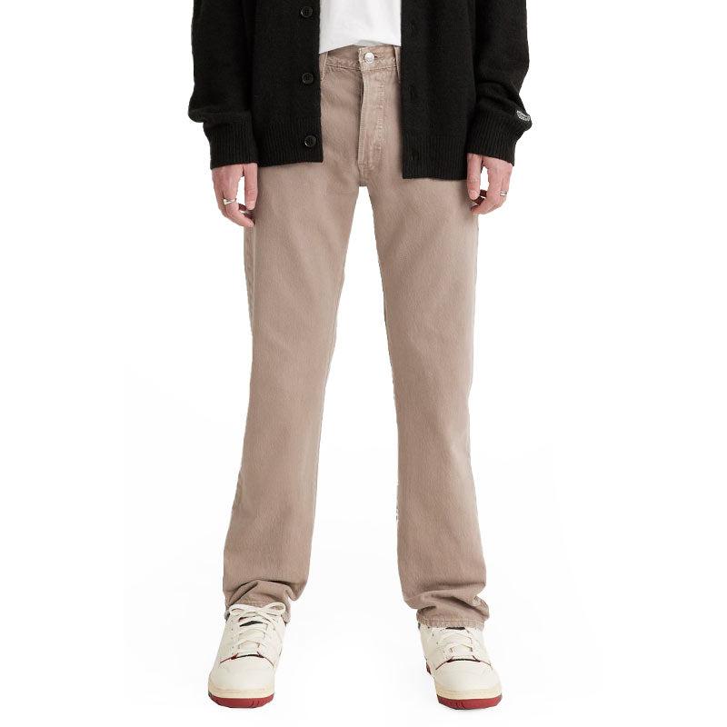 Jeans Dritti a Vita Media Levi's 501 Beige