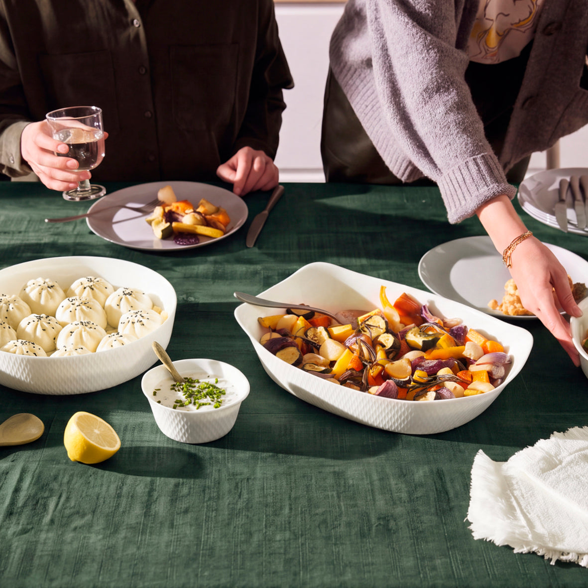Art Culinaire - Runt Ugnsfat - Fournée - Opalglas - Vit
